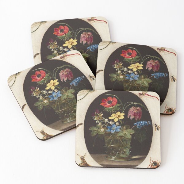 Item preview, Still Life with Flowers Surrounded by Insects and a Snail by Clara Peeters designed and sold by mckennadraws.