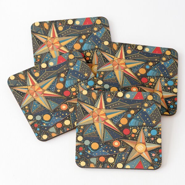 Item preview, Art Deco Colorful Stars I designed and sold by the-lamplighter.