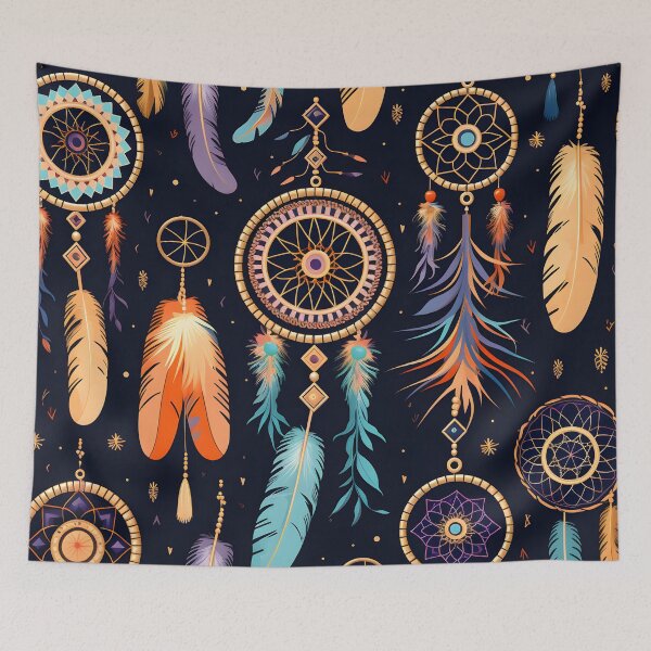 Item preview, Colorful detailed Dreamcatcher art print designed and sold by dcrc.