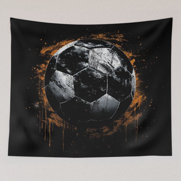 Item preview, Black Soccer Ball - Distressed Vintage Street Art Sport Lover designed and sold by GVRDesign.