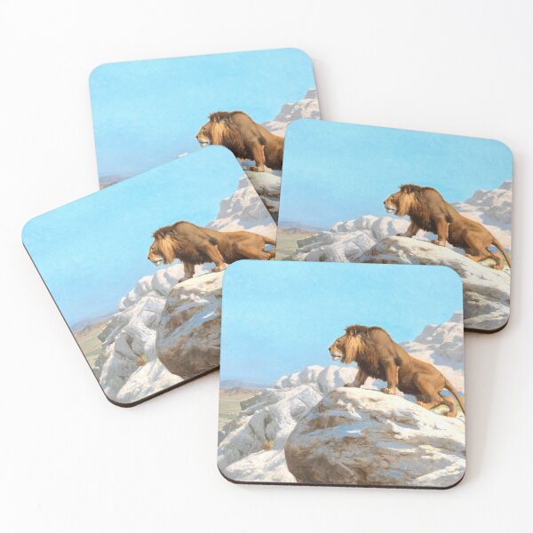 Item preview, Lion On The Watch 1885, Jean-Léon Gérôme designed and sold by RocketshipRetro.