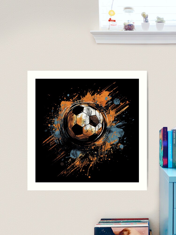 soccer. デモCD Sandal Art Soccer Football Ball - Distressed Vintage Street Art Sport