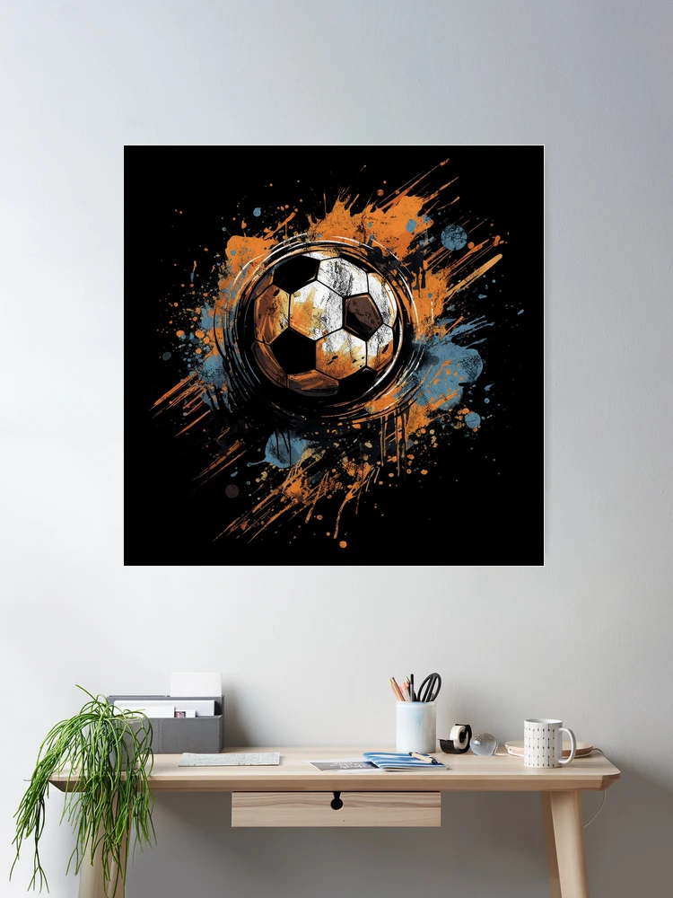 Soccer Football Ball - Distressed Vintage Street Art Sport