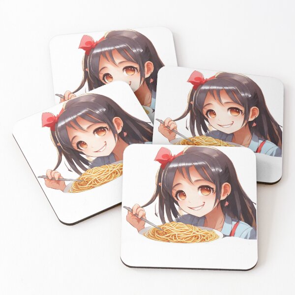 Item preview, Girl Eating Spaghetti Cute Kawaii Girl Eating spaghetti Cute Anime Girl Eating Spaghetti  designed and sold by MatthewViews.