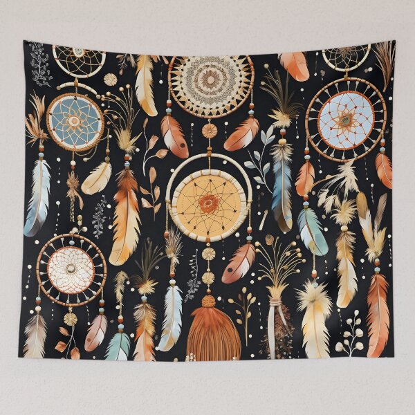 Item preview, colorful detailed dreamcatcher art print designed and sold by dcrc.