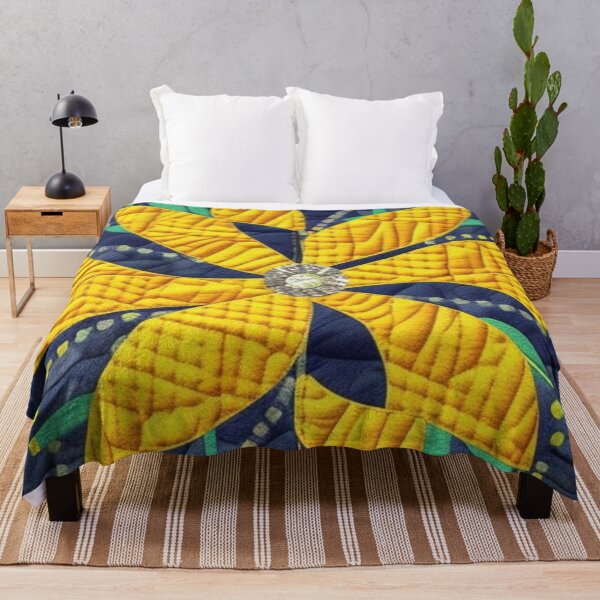 Item preview, Yellow quilted flower designed and sold by Roxburylane.