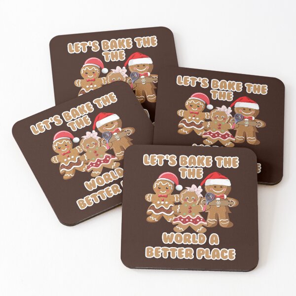 Item preview, Christmas Cookies Let's Bake The World A Better Place Cute Gingerbread designed and sold by tamdevo1.