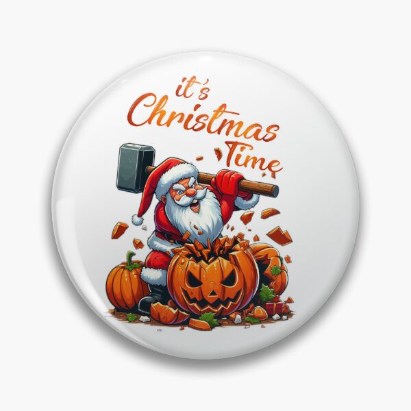 Item preview, Santa crushing halloween  pumpkin designed and sold by Parur23.