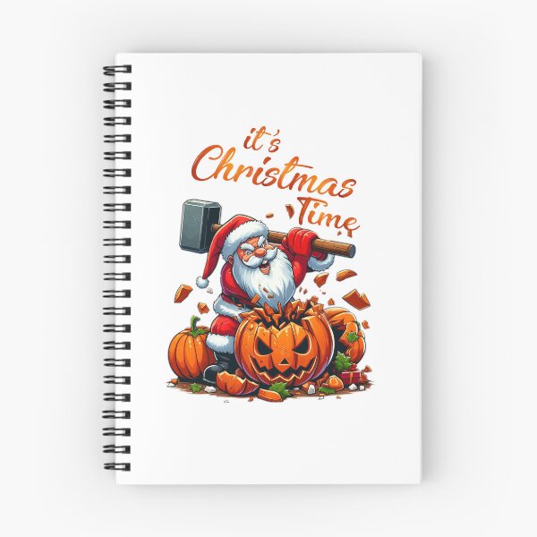 Item preview, Santa aplastando calabaza de halloween designed and sold by Parur23.