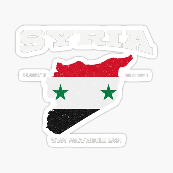 Echte Syrien Flagge – Flag Map' Sticker