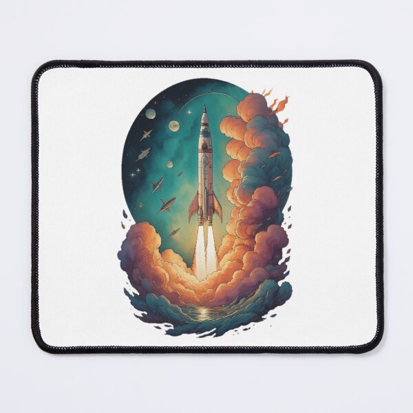 Item preview, Retro Space Rocket Launch #10 designed and sold by Qlutique.