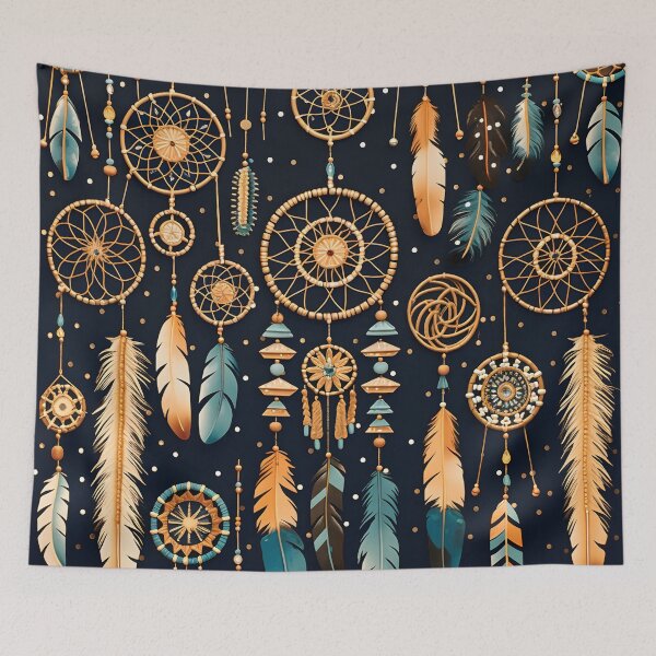 Item preview, colorful detailed dreamcatcher art print designed and sold by dcrc.