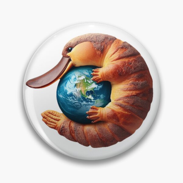 Item preview, Croissant Platypus Holding The World designed and sold by ComputerContent.