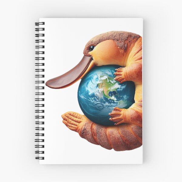 Item preview, Croissant Platypus Holding The World designed and sold by ComputerContent.
