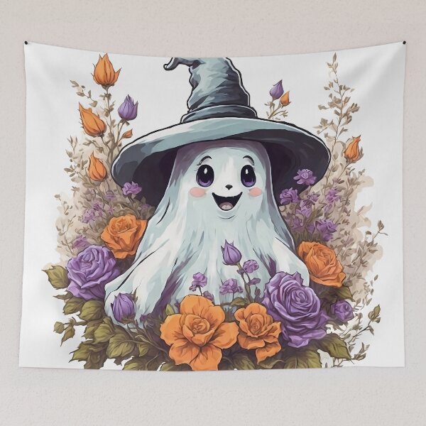 Item preview, Ghost wearing witch hat designed and sold by Laufer15.