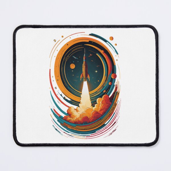 Item preview, Retro Space Rocket Launch #12 designed and sold by Qlutique.