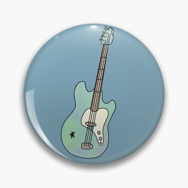 Item preview, Guitar Sticker, Illustration, Blue, T-Shirt designed and sold by Dreamy Files.
