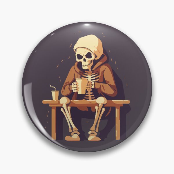 Item preview, Skeleton Drinking Coffee designed and sold by Amir Faysal.