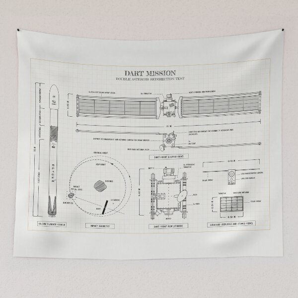 Item preview, DART Mission. Double Asteroid Redirection Test (Ivory Brown) designed and sold by BGALAXY.
