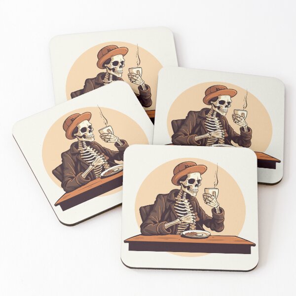 Item preview, Skeleton Drinking Coffee designed and sold by Amir Faysal.