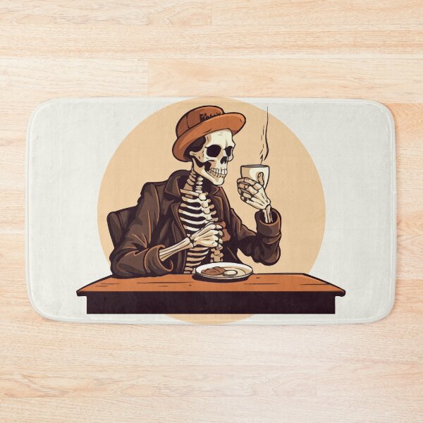 Item preview, Skeleton Drinking Coffee designed and sold by Amir Faysal.
