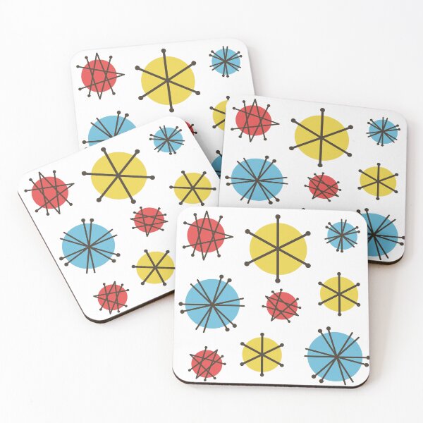Item preview, Mid Century Modern Pattern Starbursts Colorful designed and sold by thepixelgarden.