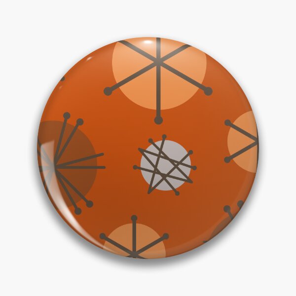 Item preview, Mid Century Modern Pattern Starbursts Orange designed and sold by thepixelgarden.
