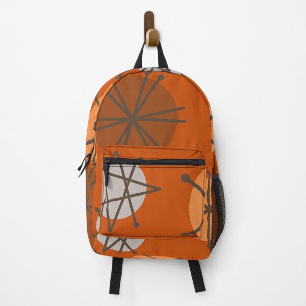 Item preview, Mid Century Modern Pattern Starbursts Orange designed and sold by thepixelgarden.