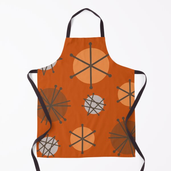 Item preview, Mid Century Modern Pattern Starbursts Orange designed and sold by thepixelgarden.