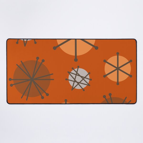 Item preview, Mid Century Modern Pattern Starbursts Orange designed and sold by thepixelgarden.