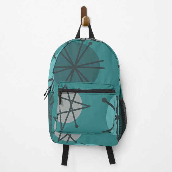 Item preview, Mid Century Modern Pattern Starbursts Teal designed and sold by thepixelgarden.