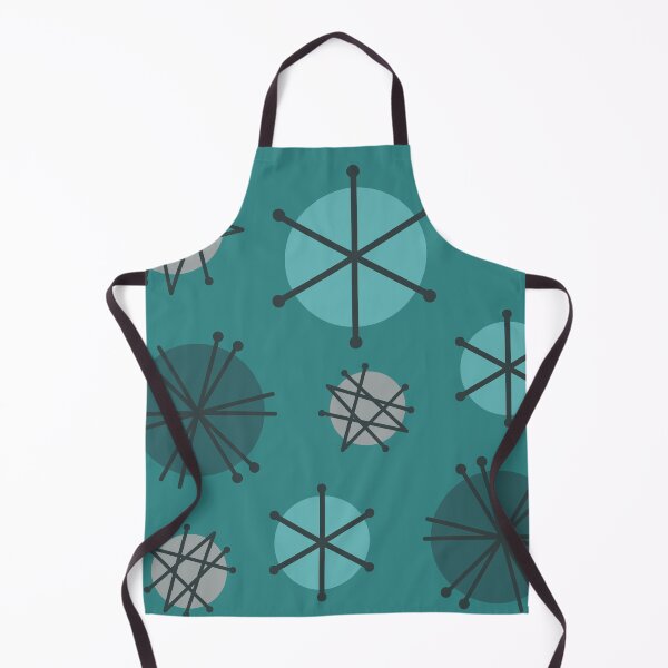 Item preview, Mid Century Modern Pattern Starbursts Teal designed and sold by thepixelgarden.