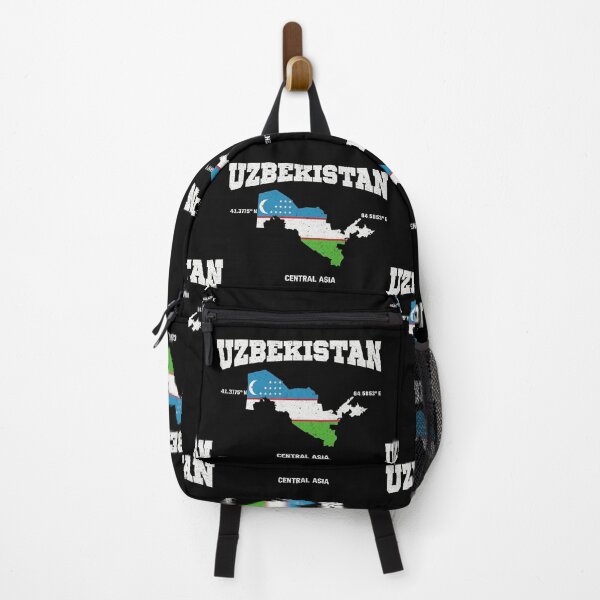 Item preview, Uzbekistan Flag and Map, Uzbekistan coordinates, Uzbekistan Localisation designed and sold by Flag Outfit.