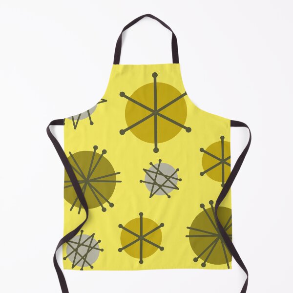 Item preview, Mid Century Modern Pattern Starbursts Yellow designed and sold by thepixelgarden.