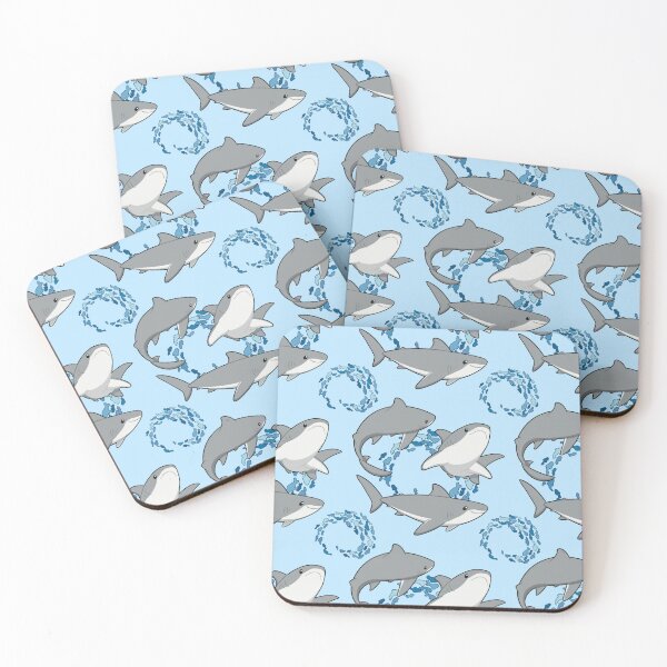 Item preview, Cute shark pattern  designed and sold by Maythedragonlord .