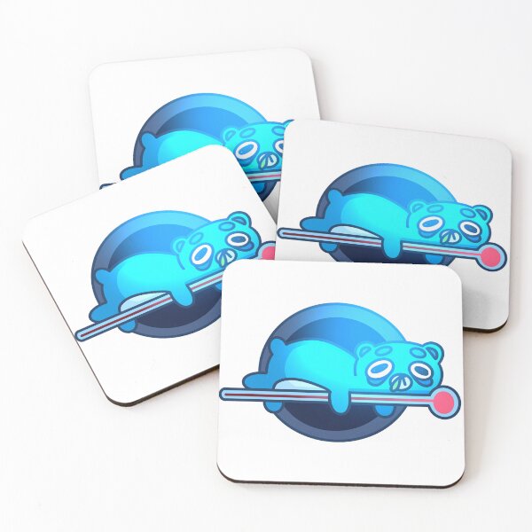 Item preview, Blue Bear with Thermometer designed and sold by oogiedraw.