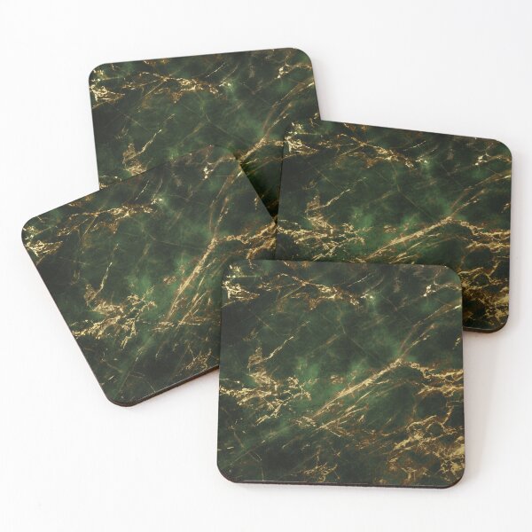 Item preview, Luxurious Green Hues, Golden Veins (Faux) Marbled Art designed and sold by DEC02.