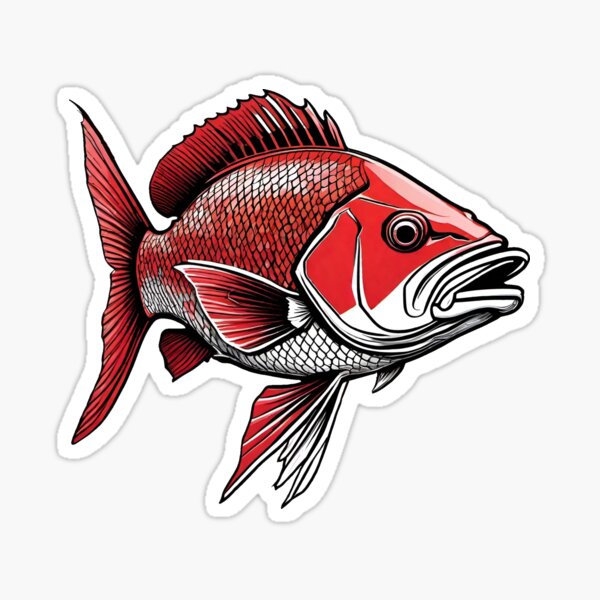 Local Trouble - Twin Hooks Red Snapper - Sticker – PainterLoki