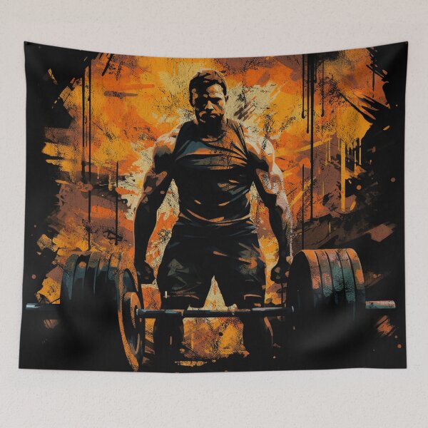 Item preview, Powerlifter Powerlifting Weightlifting - Distressed Vintage Street Art Sport Lover designed and sold by GVRDesign.