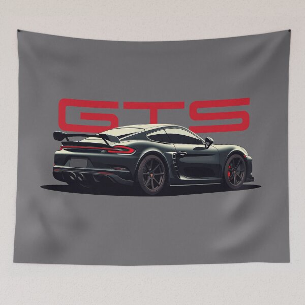 Item preview, Porsche 718 Cayman GTS Illustration Black designed and sold by blackdogshop.