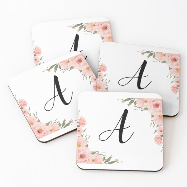 Item preview, The Letter "A" With Pink Flowers. designed and sold by LisaDesigns323.