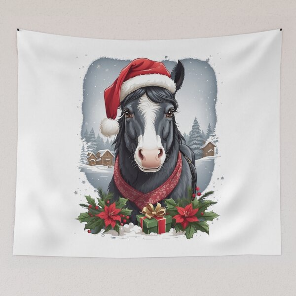 Item preview, Shire horse, cumbrian heavy horse, horse dressed for christmas, horse in christmas hat, christmas horse, xmas horse, santa horse, santa claus horse, horse in christmas clothes, christmas shire horse designed and sold by QuirkyTease.
