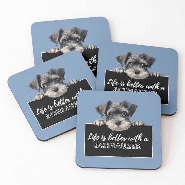 Item preview, Schnauzer, la vida es mejor con un Schnauzer designed and sold by whiteraven-shop.