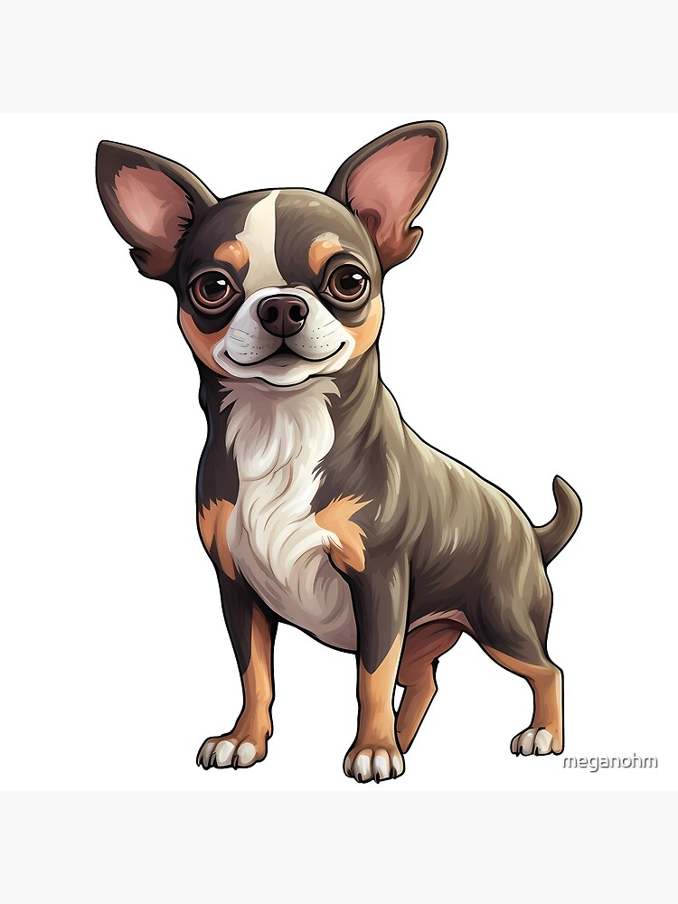 Chihuahua Dog Puppy Blue Tri Color Photographic Print