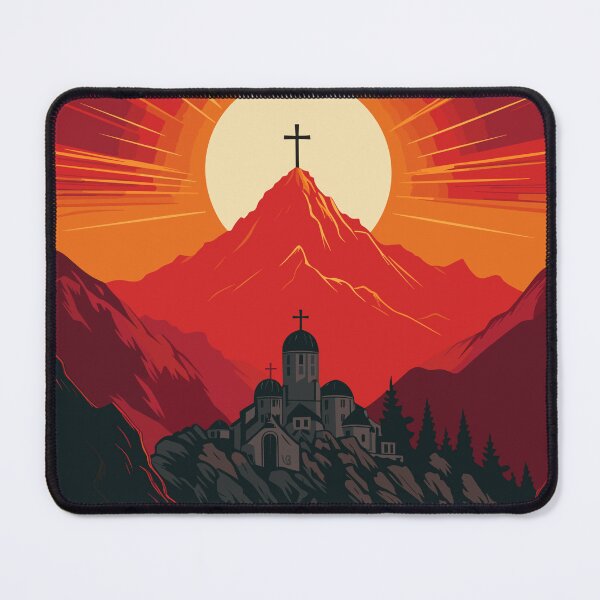 Item preview, Agion Oros, Mount Athos travel poster, Greece. designed and sold by Travel-Graphix.