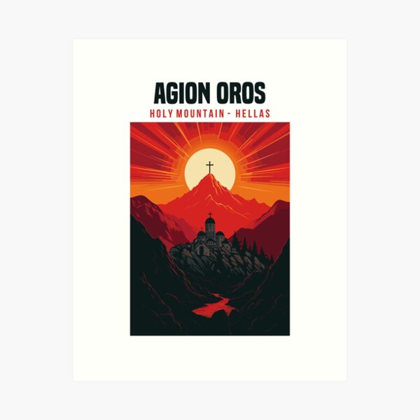 Item preview, Agion Oros, Mount Athos travel poster, Greece.  designed and sold by Travel-Graphix.
