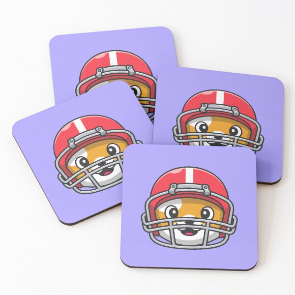 Item preview, Fearless Feline: Cute Cat in Rugby Helmet designed and sold by hjian8219.