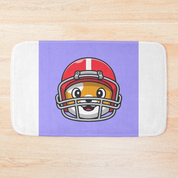 Item preview, Fearless Feline: Cute Cat in Rugby Helmet designed and sold by hjian8219.