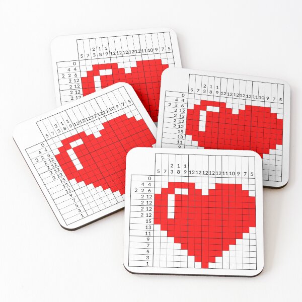 Item preview, Nonogram Puzzle Heart designed and sold by 4TeeToo.