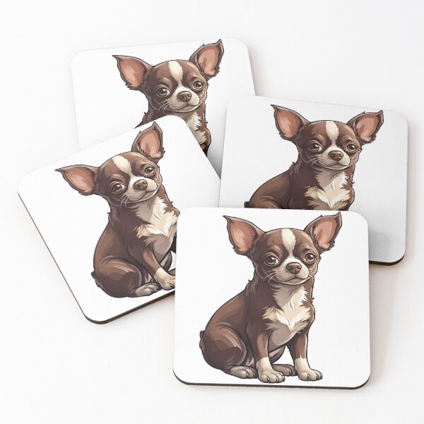 Item preview, Chihuahua Dog Puppy White and Chocolate designed and sold by meganohm.